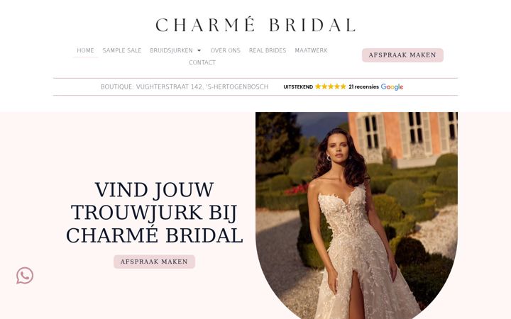 Zrzut ekranu charmebridal.nl