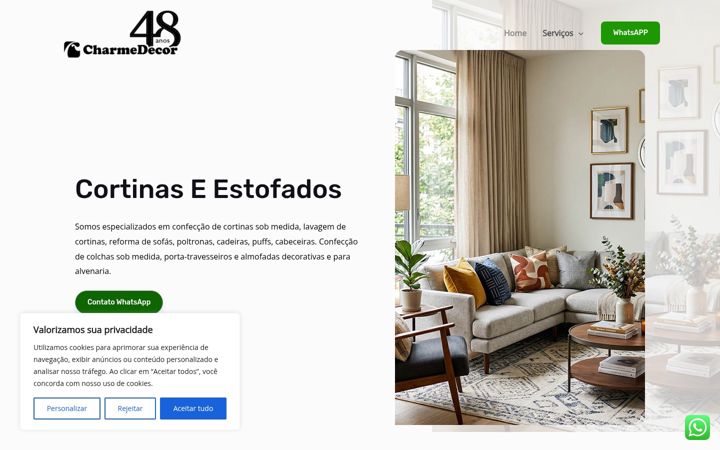 Screenshot of charmedecor.com