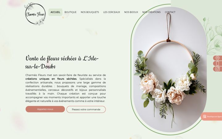 Captura de pantalla de charmeo-fleurs.fr
