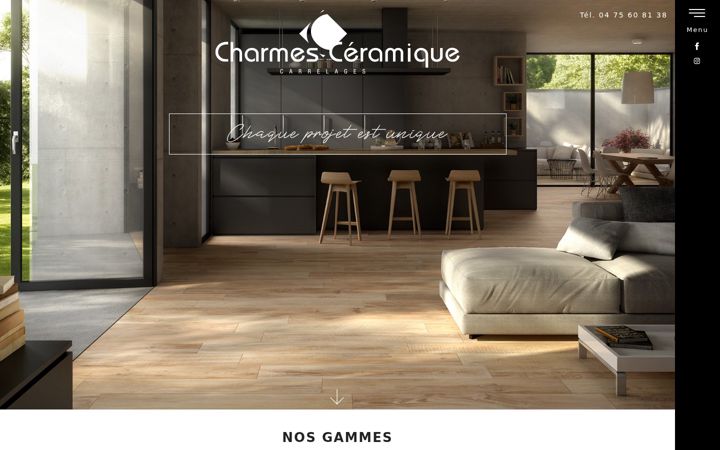 Captura de pantalla de charmes-ceramique.fr