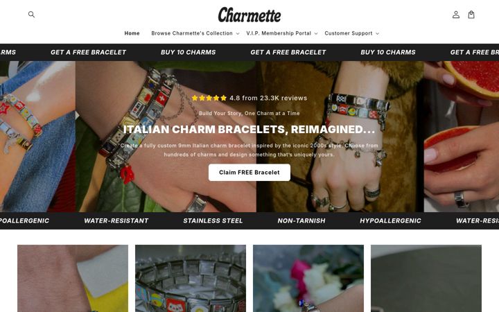 Screenshot of charmette.shop