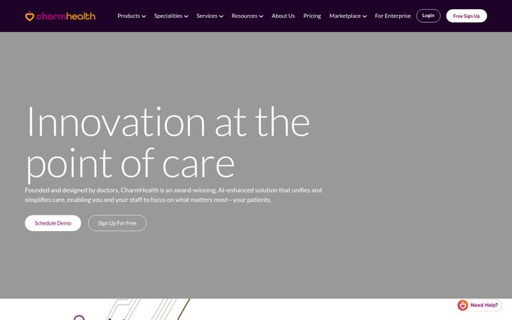 Screenshot of charmhealth.com