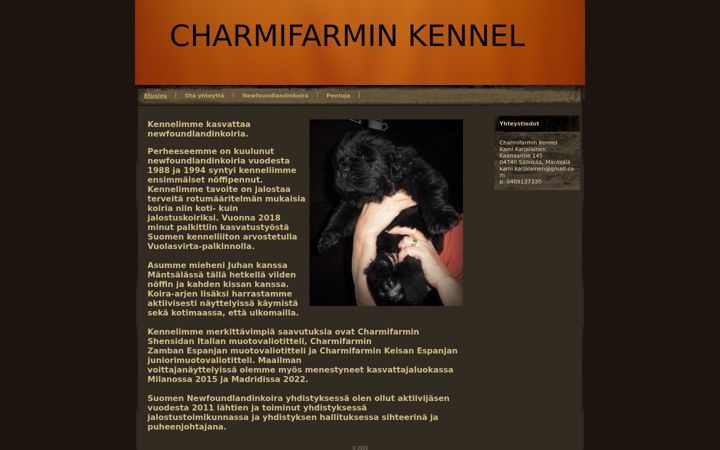 Screenshot of charmifarminkennel.com