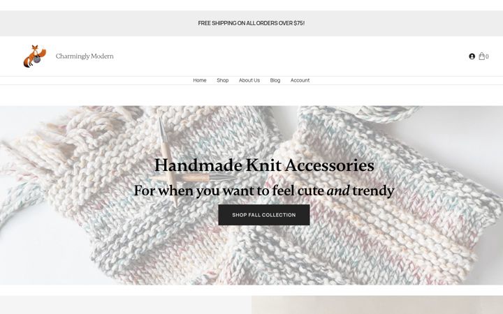 Screenshot of charminglymodern.com
