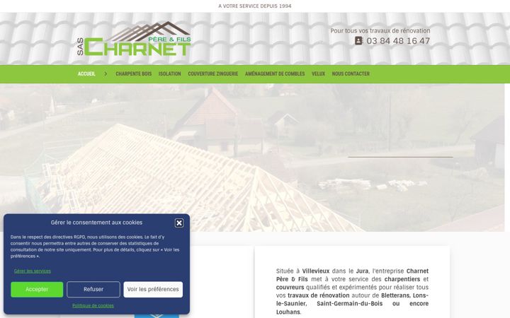 Екранна снимка на charnet-villevieux.fr