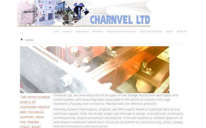 Snímek obrazovky charnvel.co.uk