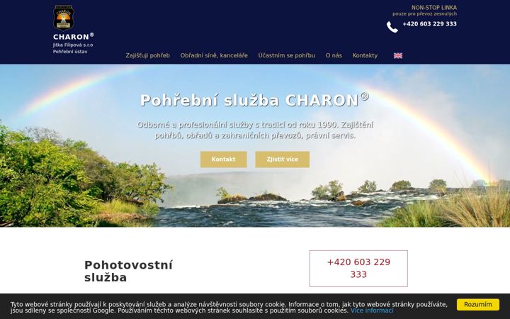 Captura de pantalla de charon-eu.cz