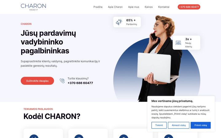 Képernyőkép: charon.lt