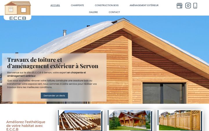Snimka zaslona za charpente-eccb.fr