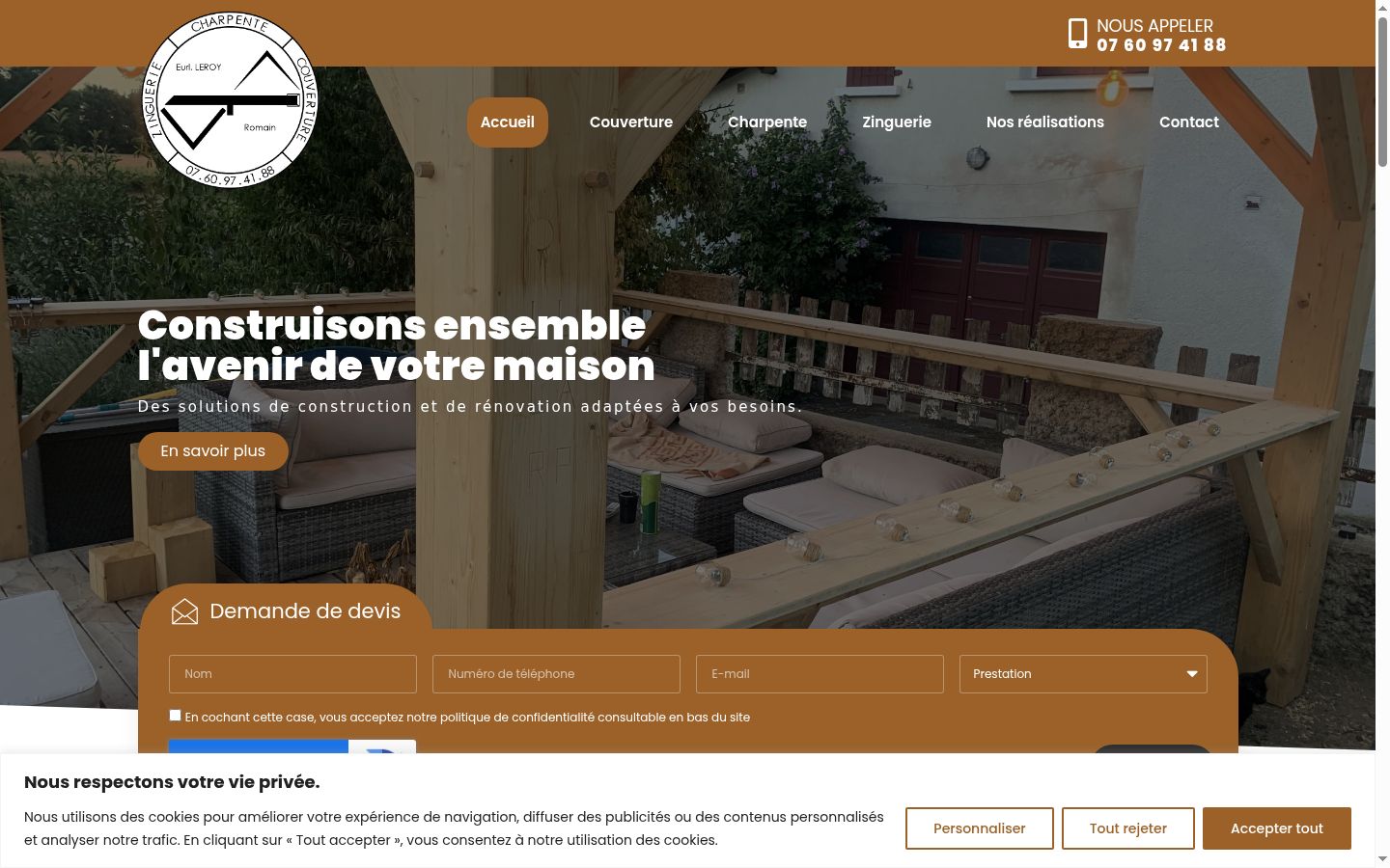 Screenshot van de toestemmingsbanner zoals getoond vóór enige interactie