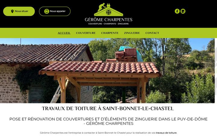 Skjámynd af charpentier-ambert.fr