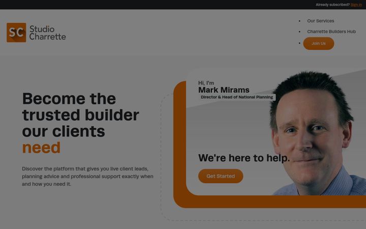 Screenshot ta' charrettebuildershub.co.uk