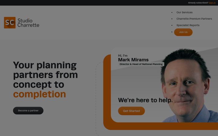 Screenshot ta' charrettepartners.co.uk