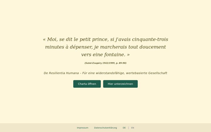 Screenshot of charta-de-resilientia-humana.org