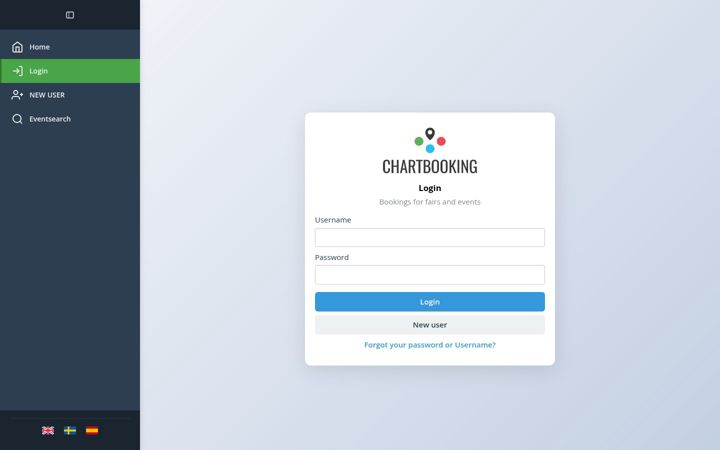 Screenshot of chartbooking.com