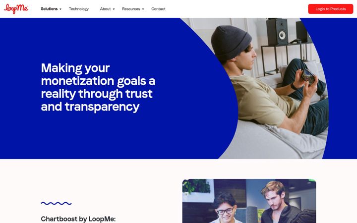 Captură de ecran a chartboost.com