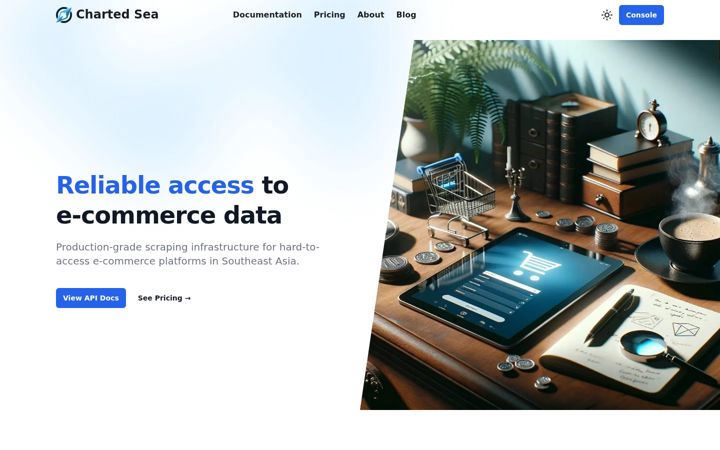 Screenshot of chartedsea.com