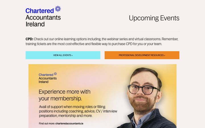 Screenshot of charteredaccountantsevents.com