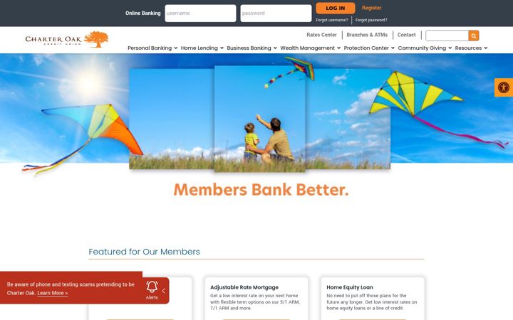 Screenshot of charteroak.org