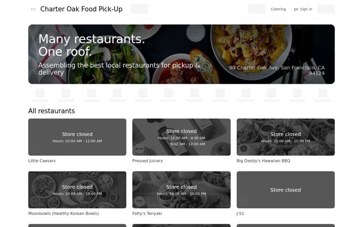 Screenshot of charteroakfood.com