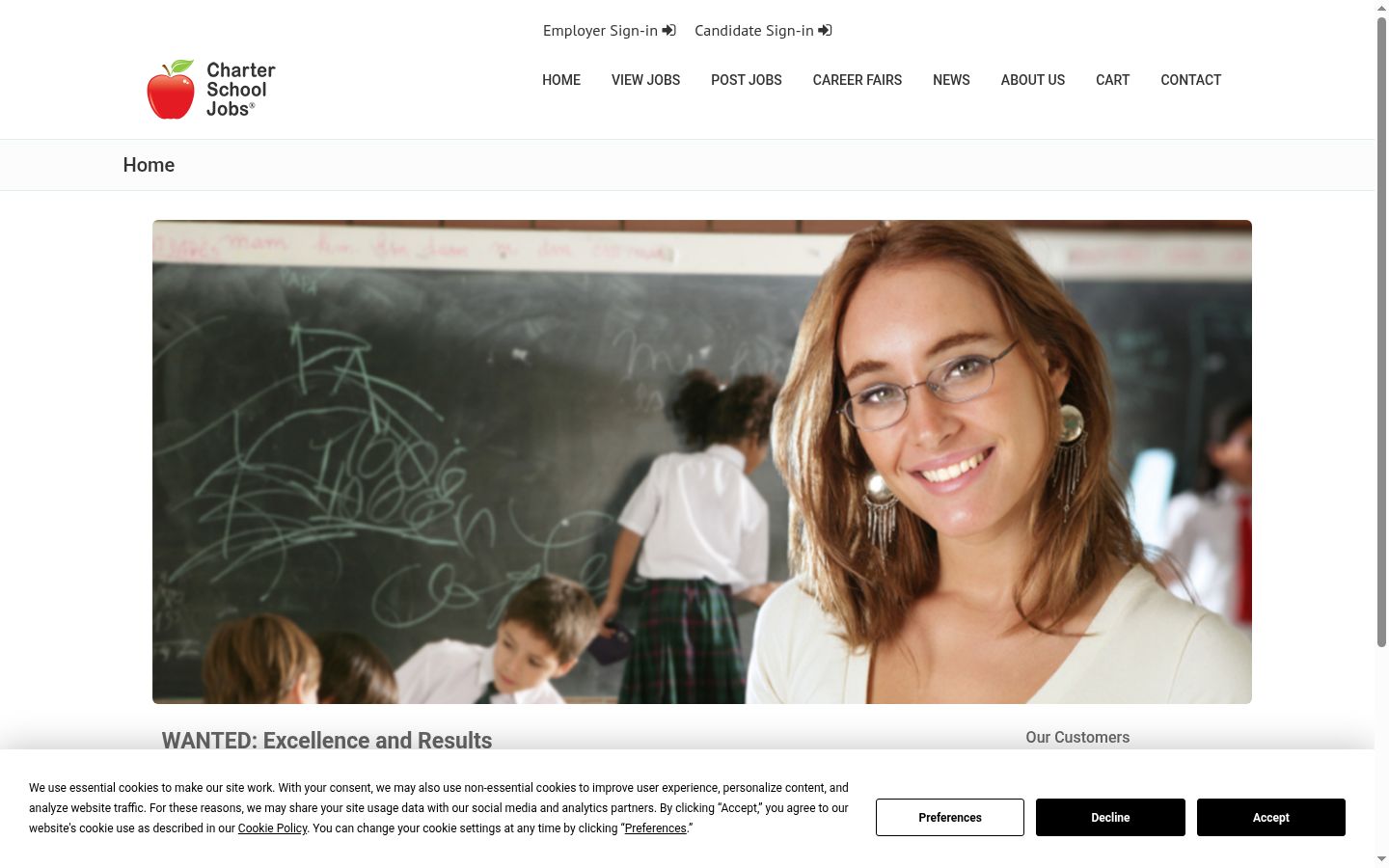 Screenshot of the consent banner shown before any interaction