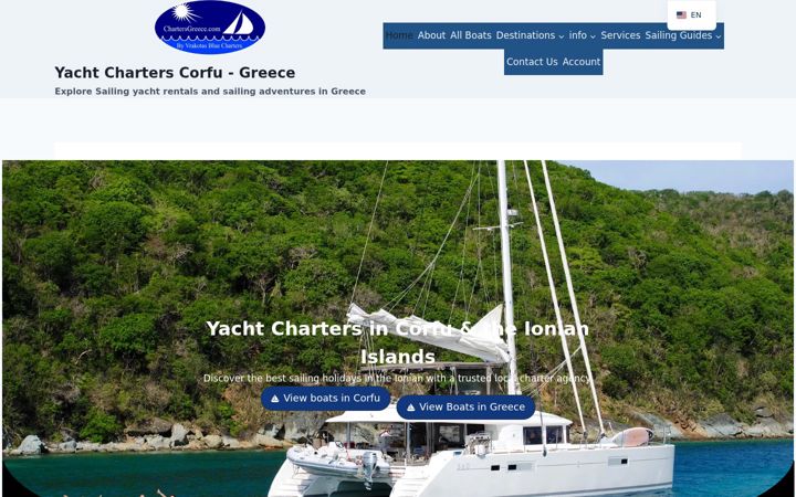 Screenshot of chartersgreece.com