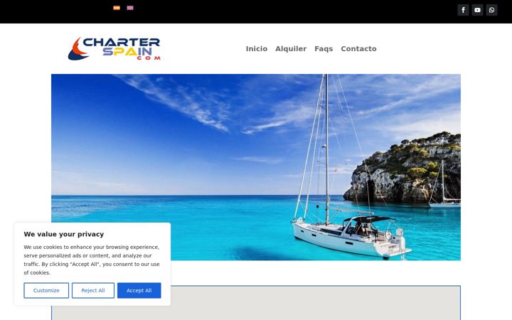 Screenshot of charterspain.com