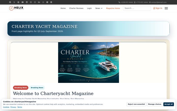 Screenshot of charteryachtmagazine.com