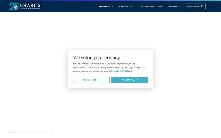 Screenshot of chartis.com
