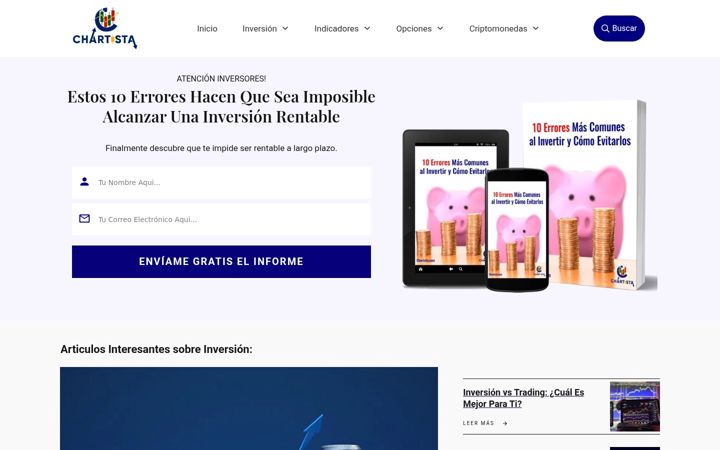 Screenshot of chartista.com