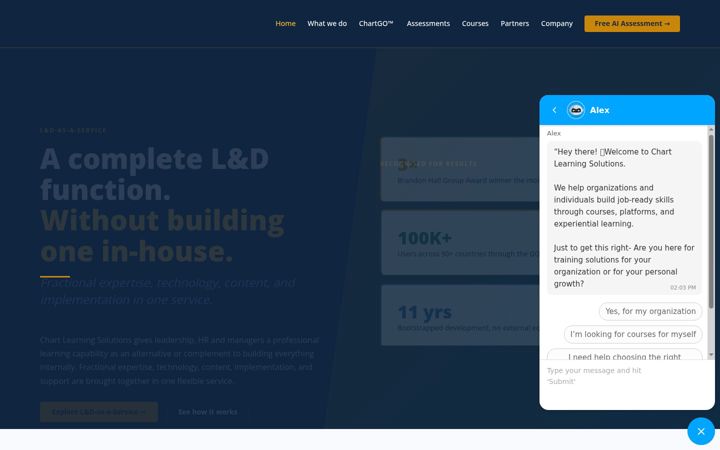 Screenshot of chartlearningsolutions.com