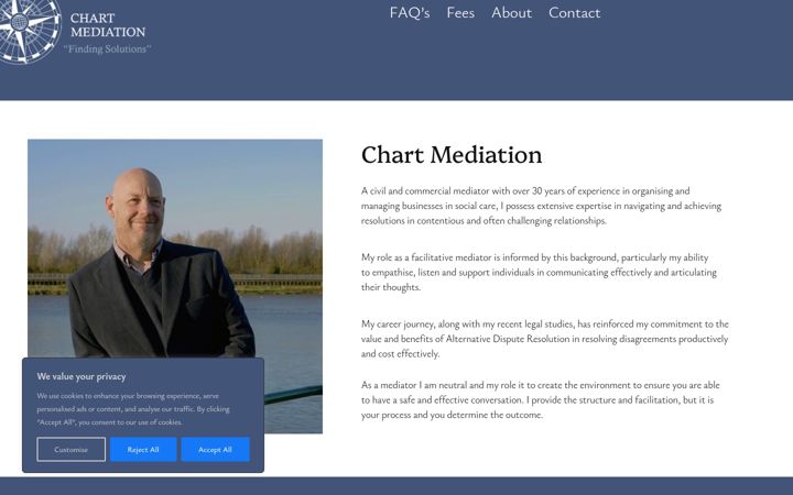 Screenshot ta' chartmediation.co.uk