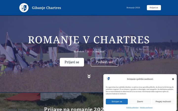 Screenshot von chartres.si