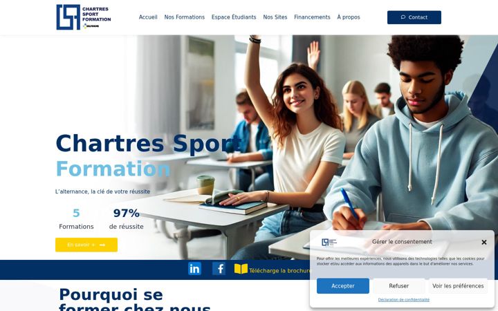 Képernyőkép: chartressportformation.fr
