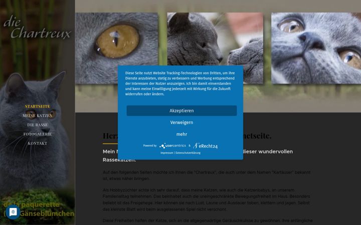 Skærmbillede af chartreux-katzen.eu