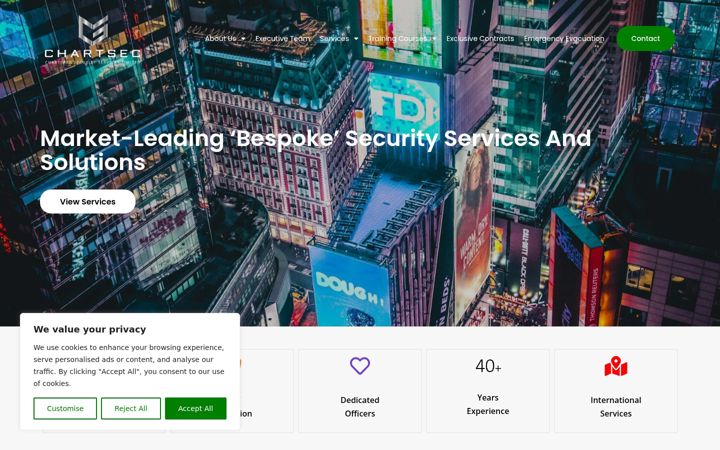 Screenshot ta' chartsecservices.co.uk