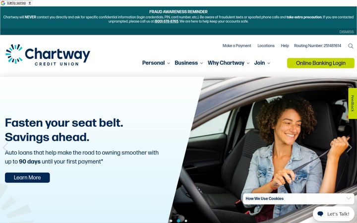 Screenshot of chartway.com