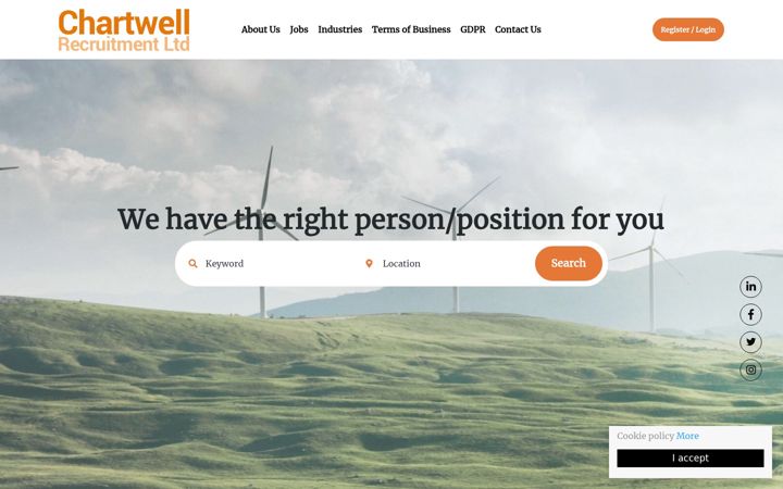 Screenshot of chartwellrecruitment.com