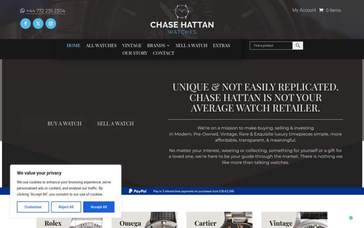 Screenshot of chase-hattan.com
