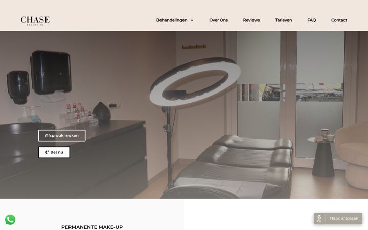 Zrzut ekranu chasebeauty.nl