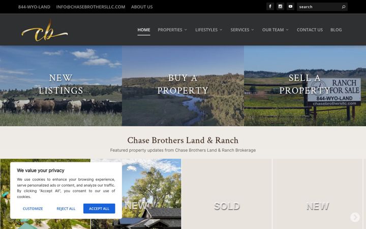 Screenshot of chasebrothersllc.com