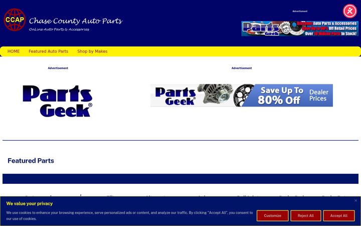 Snímek obrazovky chasecountyautoparts.net
