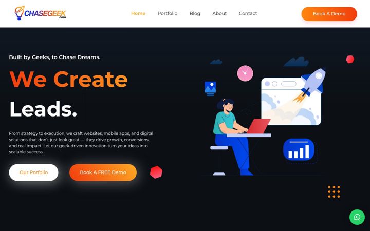 Screenshot of chasegeek.com