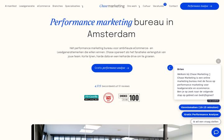Screenshot of chasemarketing.nl