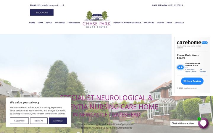 Zrzut ekranu chasepark.co.uk