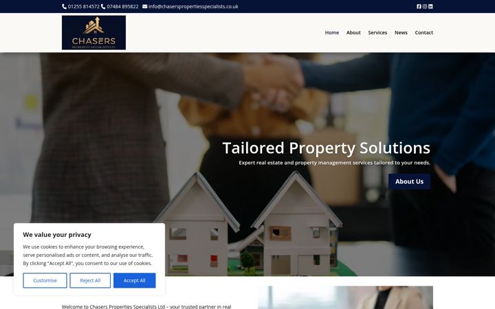Zrzut ekranu chaserspropertiesspecialists.co.uk
