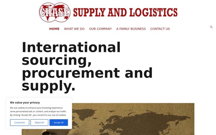 Zrzut ekranu chasesupplyandlogistics.co.uk