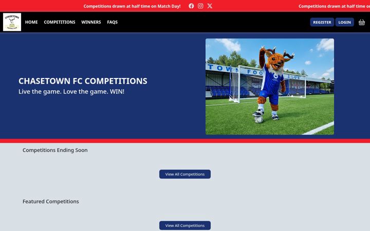 Zrzut ekranu chasetownfccomps.co.uk