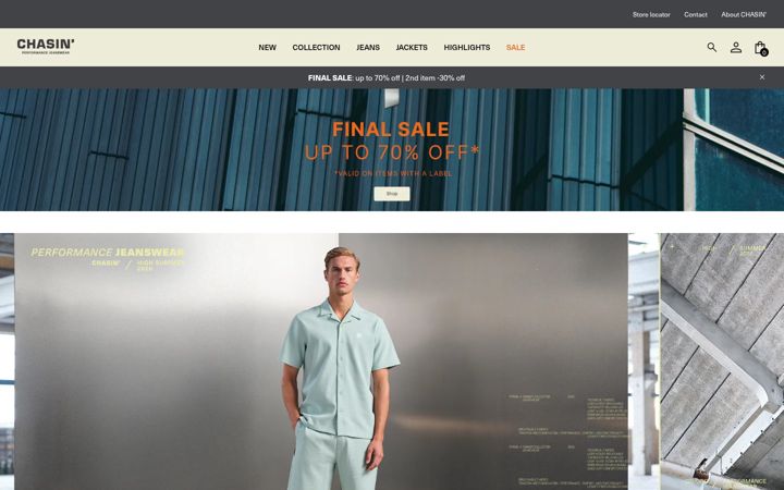 Screenshot of chasin.com