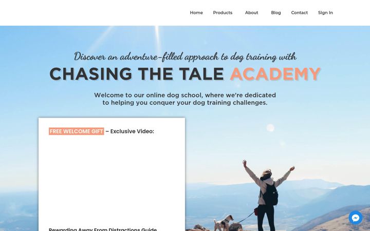 Screenshot of chasingthetaleacademy.com